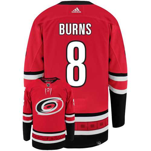 Men%27s Carolina Hurricanes #8 Brent Burns Red Stitched Jersey Dzhi